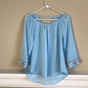 Light blue blouse
