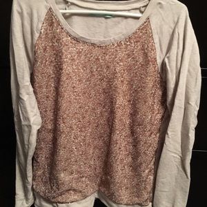 Maurice's XL tan sequined sweater.