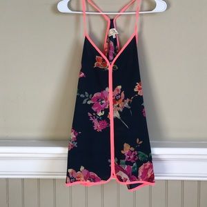 Racerback floral tank top