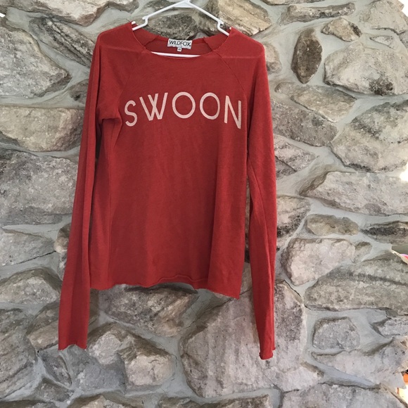 Wildfox Coral Swoon Knit Pullover