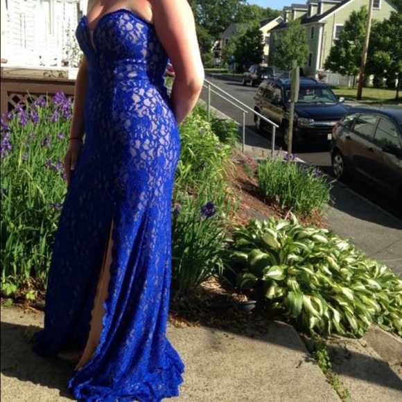 Royal blue prom dress