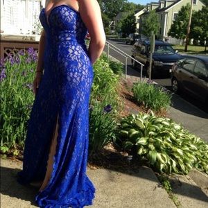 Royal blue prom dress