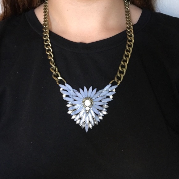 Rhinestone bib necklace