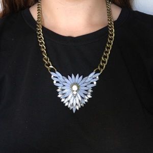 Rhinestone bib necklace