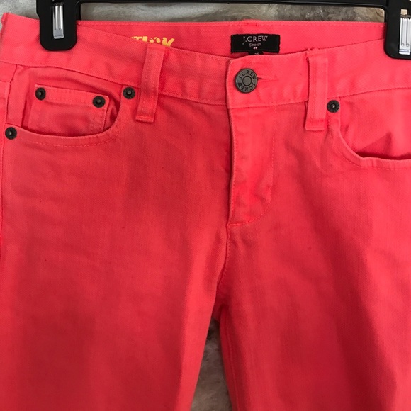 J Crew Coral Matchstick Jeans - Picture 2 of 3