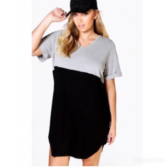 ✨Boohoo Plus Tia Color Block T-Shirt Dress✨