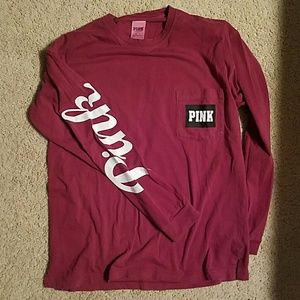 PINK comfy long sleeve boyfriend t-shirt