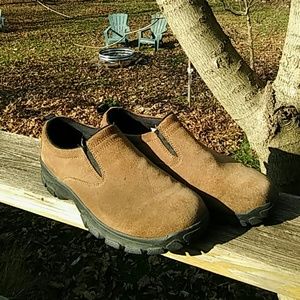 Landsend mens suede slip on shoes