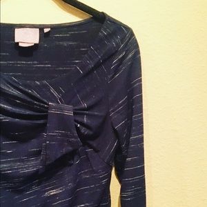 Anthropologie Vanessa Virginia Navy Blue Top
