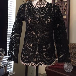 Lace long sleeve top