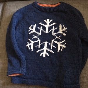 Boys' Cotton Snowflake Sweater