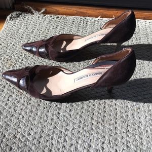Manolo Blahnik Brown Heels *needs a cobbler