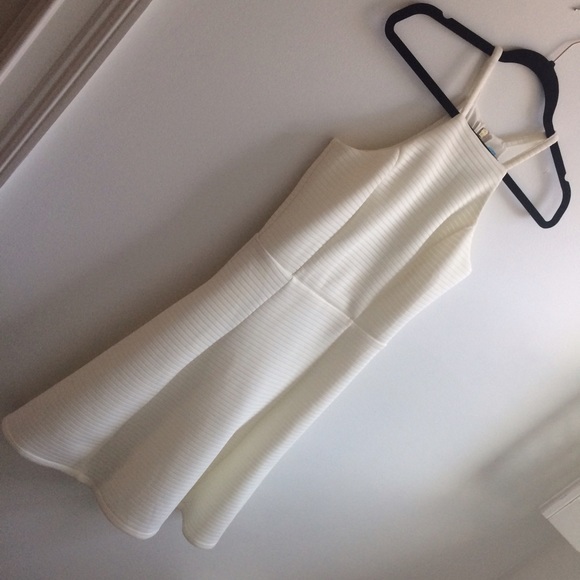 Modern White Scuba Dress | Small