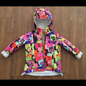 K-Way Minnie Mouse Reversible Puffer Coat - 3T