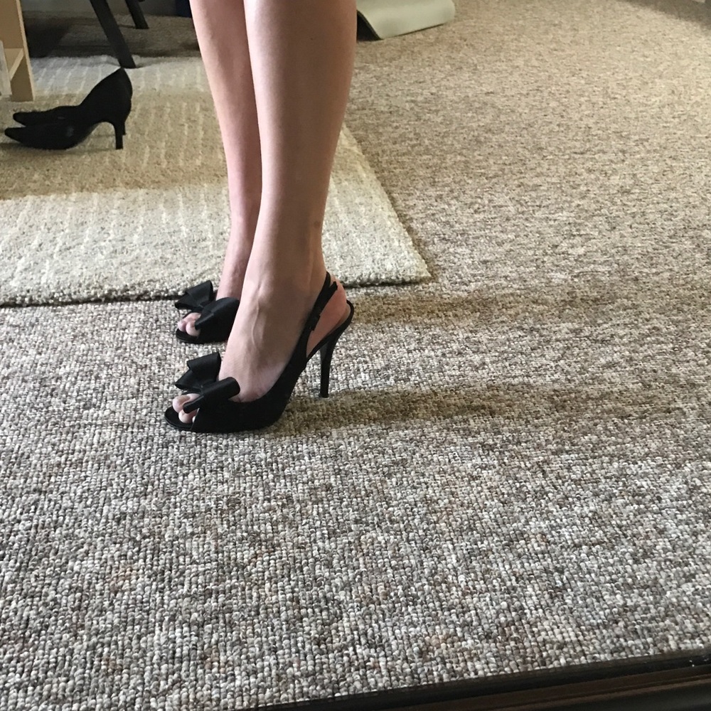 Stuart Weitzman peep-toe slingback heels
