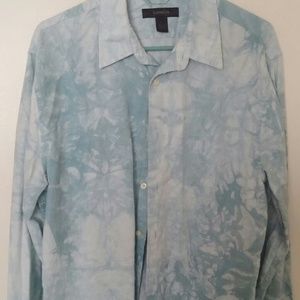 FINAL SALE Express tie-dye button down shirt
