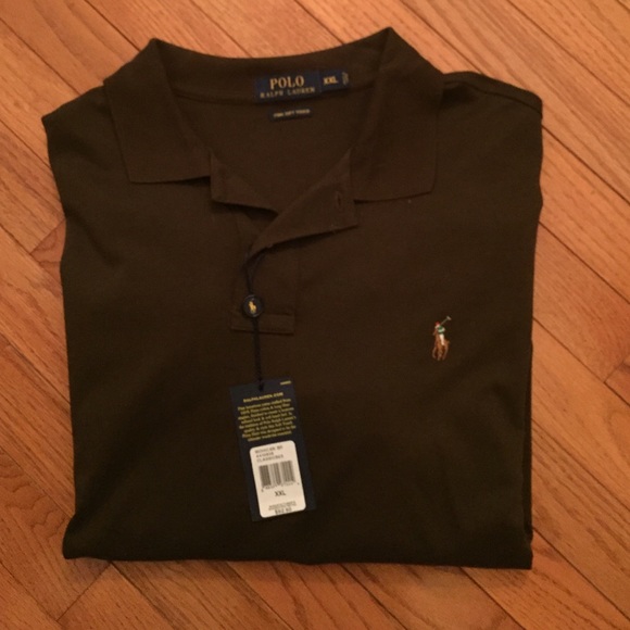 MEN'S BROWN POLO RALPH LAUREN LONG SLEEVE SHIRT