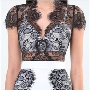 Gorgeous white and black lace  Bebe dress!!