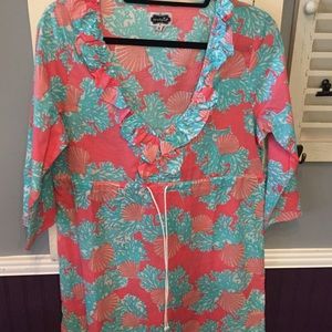 Seashell printed beach cover-up