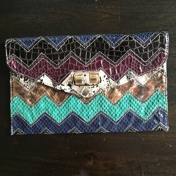 Aldo mixed print clutch
