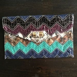 Aldo mixed print clutch