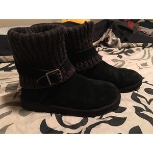 Women's black guys boots