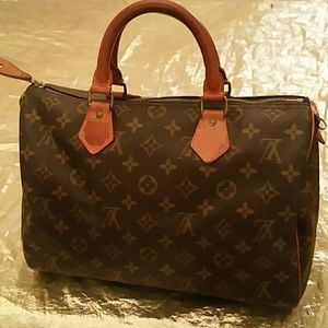 Vintage Authentic Louis Vuitton Monogram Satchel