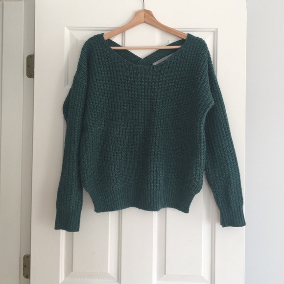 MOVING SALE Sparkle and Fade Crossed Back Sweater