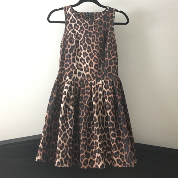 Topshop leopard dress