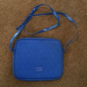 Blue Michael Kors over the shoulder bag