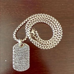 David Yurman Dog Tag Necklace