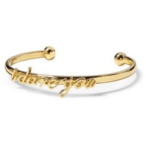 'I dare you' 14k gold plated Kate Spade cuff