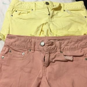 Yellow& pink AE shorts