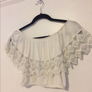 Forever 21 Off-the-Shoulder Crop Top