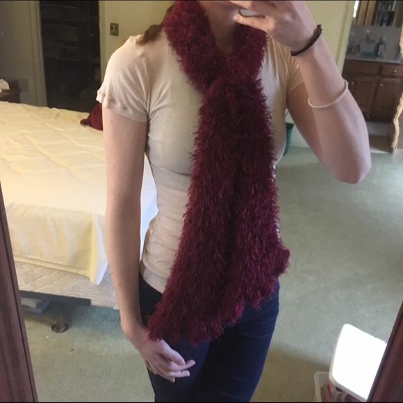 Dark Red Scarf