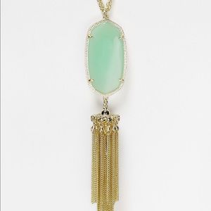 Kendra Scott Rayne necklace. In chalcedony