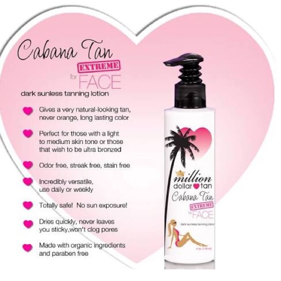 Million dollar tan cabana tan for face 💕💖🌴
