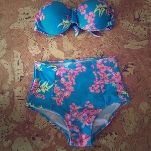 Super cute High Waisted Bathing Suit! 🌺🌸🌺