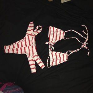 2 piece bathing suit . High waisted bottoms