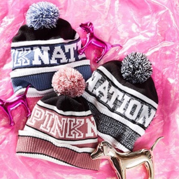 PINK Victoria's Secret Accessories - VS Pink Nation beanie