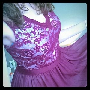 Miusol Wine colored bridesmaid dress