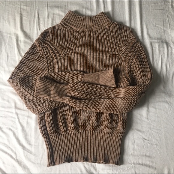 American Apparel mock neck fisherman pullover