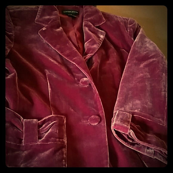 SpenserJeremy Velour Blazer - Eggplant