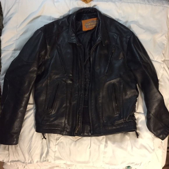 Genuine biker leather jacket