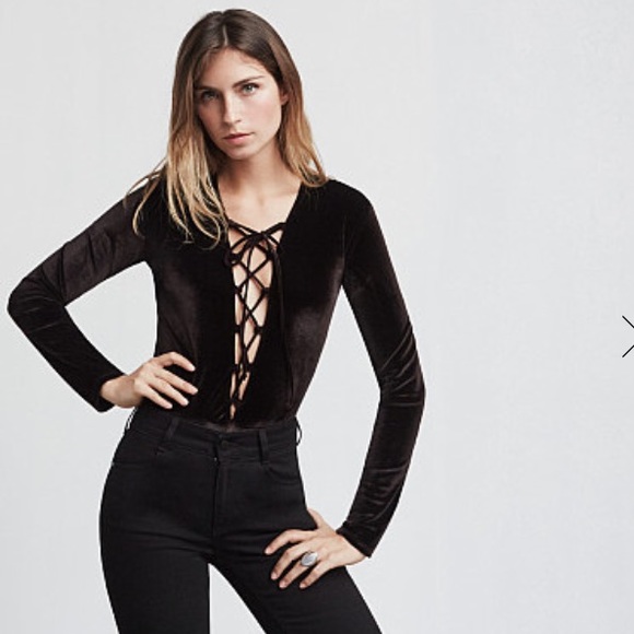 Reformation Tops - Reformation Avalon Velvet Bodysuit