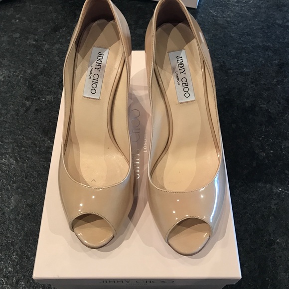 Jimmy chop open toe pump