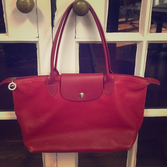 Longchamp Red medium tote bag