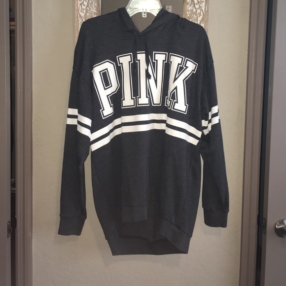 grey PINK hoodie (oversized)