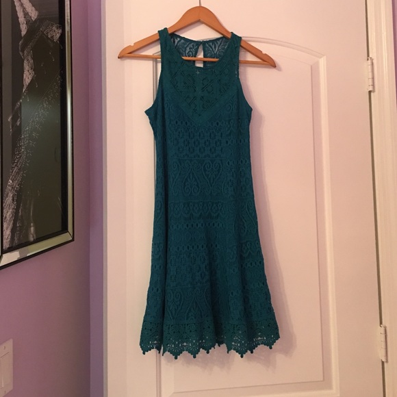 Teal Lace Dress