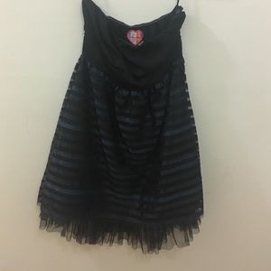 Strapless mini dress